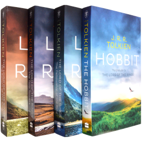 英文原版The Hobbit The Lord of the Rings魔戒指环王霍比特人四册盒装新版J. R. R. Tolkien 托尔金经典玄幻巨著小说