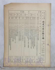 1953年10.11.12月第79-105期==《铁道公报分类目录》一份（双面6页）==中央人民政府铁道部