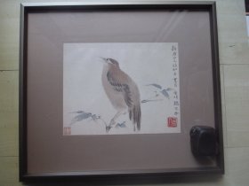 二玄社复制精印（60*42CM，带原装镜框）：华岩   鸟