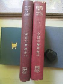 1960年香港大学出版16开精装2厚册全：中国年历总谱