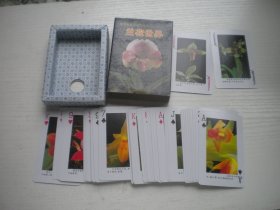 《兰花世界艺术珍藏扑克》彩色艺术扑克，N5417号，上海森林扑克出品10品，艺术收藏扑克