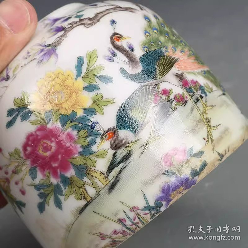 民国粉彩 文房水盂