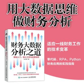 财务大数据分析之道——基础入门、核心工具与应用实例