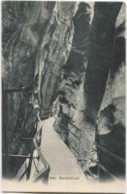 C15早期空白明信片 瑞士伯尔尼高原区域阿勒峡谷CARD
