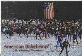 FDC-SP06美国邮票 2009年 北美越野滑雪 纪念明信片实寄
