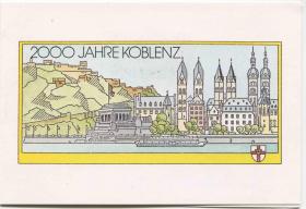 FDC-J01德国邮票 1992年 科布伦茨市2000年 1全邮折 DD