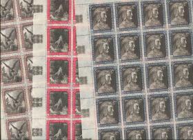 Full Sheet圣马力诺邮票 1965年 诗人但丁诞生700周年 多雷插图 雕刻版 4全新大版整版DD
