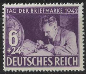 3reich05德国邮票  第三帝国 1942年 邮票日 集邮 1全新 DD