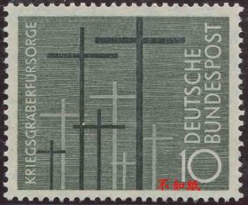 BRD01德国邮票 西德 1956年 保护牺牲军人坟墓 1全新 DD