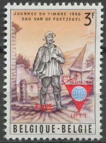 比利时邮票 1966年 邮政电报及电话工人国际会议 雕刻版 1全新EUR19 DD