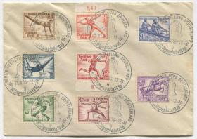 FDC-SP08德国邮票 第三帝国 1936年 柏林奥运会第11届夏季奥运会 8全首日封 DD