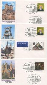 FDC-D08德国邮票 1987年 二世访问德国各地 纪念封13枚 DD