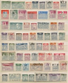 X003德国邮票 萨尔地区 1940-1960年 信销邮票60枚 DD