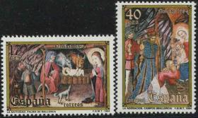 stamp-A18西班牙邮票 1984年 圣诞节 绘画 2全新 DD