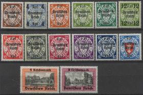 3reich01德国邮票 第三帝国 1939年 但泽邮票加盖 14全新贴 DD