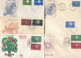 FDC-L09欧洲各国 1960年 欧罗巴 首日封15枚 DD