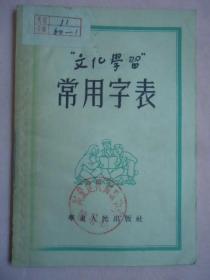 “文化学习”常用字表