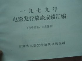 一九七九年甘肃省电影发行放映综合统计资料汇编