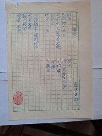 B0566诗之缘旧藏，台湾老生代诗人瘦云王牌上世纪8、90年代精品代表作手迹1页，附实寄封，