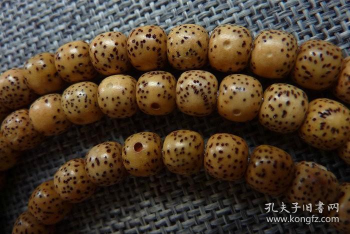 海南星月菩提子绿幽灵石玉料108棵鸡油黄手串