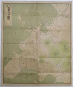 《《青岛新市街图》日文／1915年出版／65X55cm/10000:1