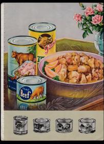 50年代沙菜牛肉罐头商品广告