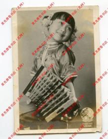 民国 1930年代电影 女童星，舞蹈家胡蓉蓉之三 （江苏宜兴人）上海南京路沪江照相馆