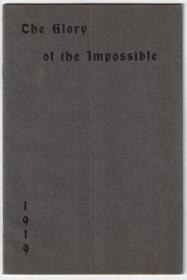 《不可能的荣耀：上海济良所第十九次年报》（The Glory of the Impossible: Nineteenth Annual Report of the "Door of Hope"），老上海史料文献，1919年初版平装