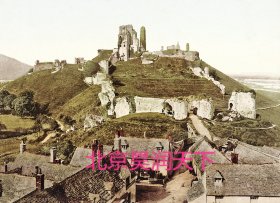 英国波贝克岛山上的科夫城堡1890年