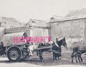 晚清一群北京的富家公子哥乘车出游