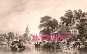 1843年广州运河风景