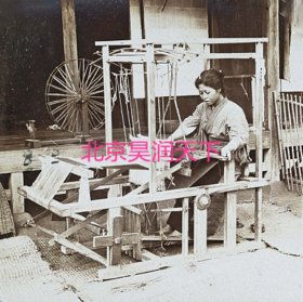 日本横滨纯手工纺织丝绸 1905年