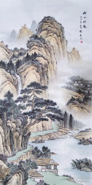 【授权销售】潜力股画家游尘（王成政）作品：湖山佳趣