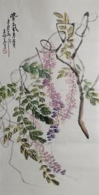 【保真】齐白石门人、著名画家寿石作品： 紫气东来