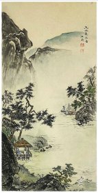 【已托裱，保真销售】山东省美协会员易艳莉作品：流水奏乐图