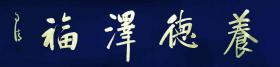 【授权销售】中书协会员、书法名家赵自清四字吉语：养德泽福