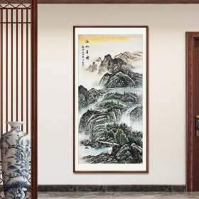 【带合影，保真销售】实力画家于勤作品：江山 多娇