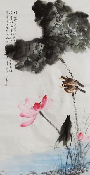 【授权销售】国家一级美术师、知名画家李玉夕作品：坦荡 花君子