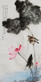 【授权销售】国家一级美术师、知名画家李玉夕作品：坦荡 花君子