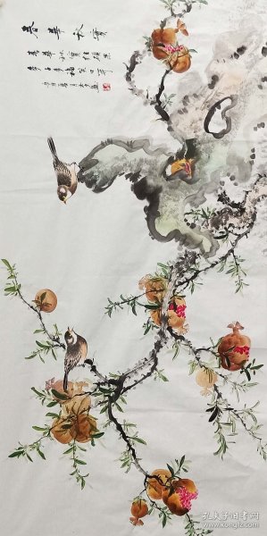 【授权销售】国家一级美术师、知名画家李玉夕作品：春华 秋实