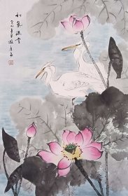 【带合影，授权销售】潜力股画家游尘花鸟小品：和气满堂