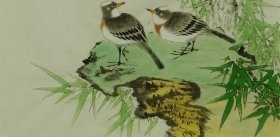 【授权销售】湖南省美协会员、知名画家鲁丽萍作品：松风竹韵