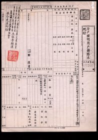 ［N-97］广东南海人林振霆（1923年生/父林伯伟母黄淑华/新闻专科毕业/高雄市前金区户政事务所主任李经汉填发户籍誊本复印件/另附林伯伟1946年花名册之一页复印件23.5X18.4厘米，19.4X26.4厘米。