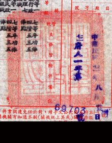 ［O-28］县长、台湾苗栗人谢金汀1982.08.23署苗栗县政府令/范新隆七等一般财政及财务管理七级职，19X26.7厘米。