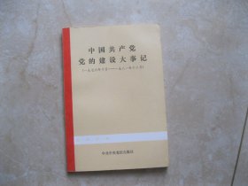 中国共产党党的建设大事记