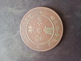 甘肃铜币 100文  美