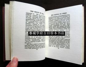 【英国名家MORRELL/SOTHERAN新艺术风图案全皮精装】烫金书封、书名/竹节/书顶鎏金/毛边/手工纸印刷/兰姆散文集《伊利亚》1911 ~ CHARLES LAMB Essay Elia SOTHERAN/LONDON Leather