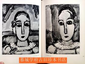 【铜版印刷黑白插图】832幅插图（含49幅手工黏贴彩色插图/布面精装/书衣/权威巨作/英文版/库提奥《乔治 鲁奥 》PIERRE COURTHION. GEORGES ROUAULT