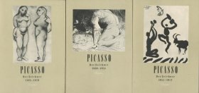 《毕加索素描集》3册 Pablo Picasso. Der Zeichner. 3 Bände ;"Hundert Zeichnungen und Graphiken. Band 1: 1893 - 1929; Band 2: 1930 - 1954; Band 3: 1955 - 1972"