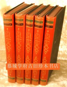 德国名家设计皮装/法国洛可可插图大师GRAVELOT/BOUCHER/EISEN插图本/波伽丘《十日谈》5册 GIAVANNI BOCCACCIO: DER DECAMERONE. MIT DEN KUPFERN UND VIGNETTEN  DER AUSGABE VON 1757